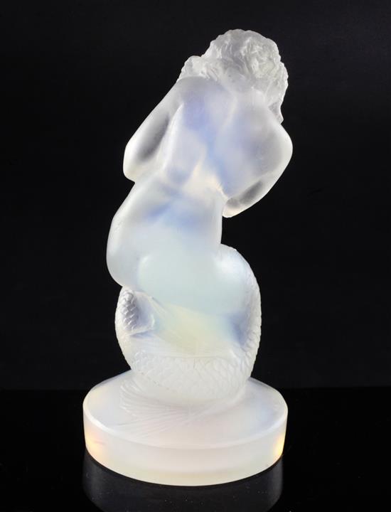Naiade/Large Mermaid. A glass mascot by René Lalique, introduced 1920, No. 832 13.1cm.